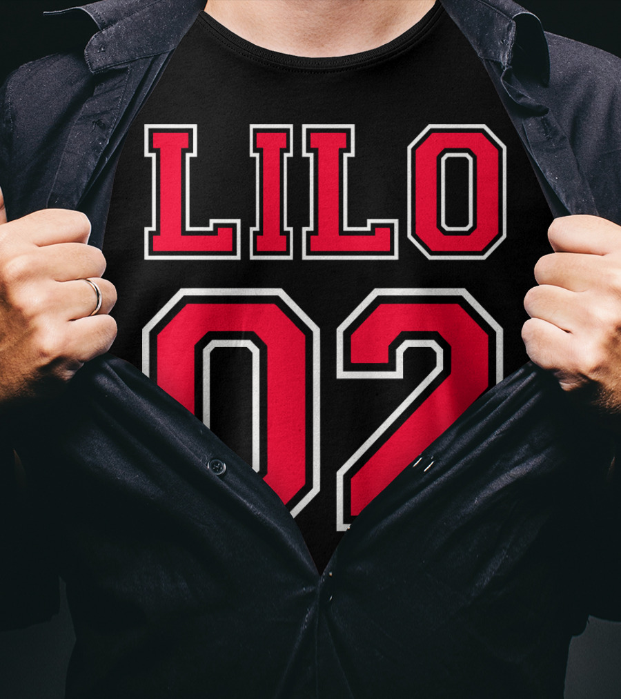 Lilo 02 Sports Jersey Red Black Number Lilo And Stitch T-Shirt