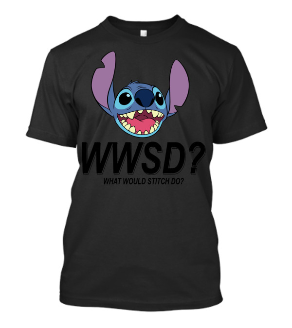 Lilo And Stitch WWSD What Would Stitch Do Cute Alien Character Face T-Shirt