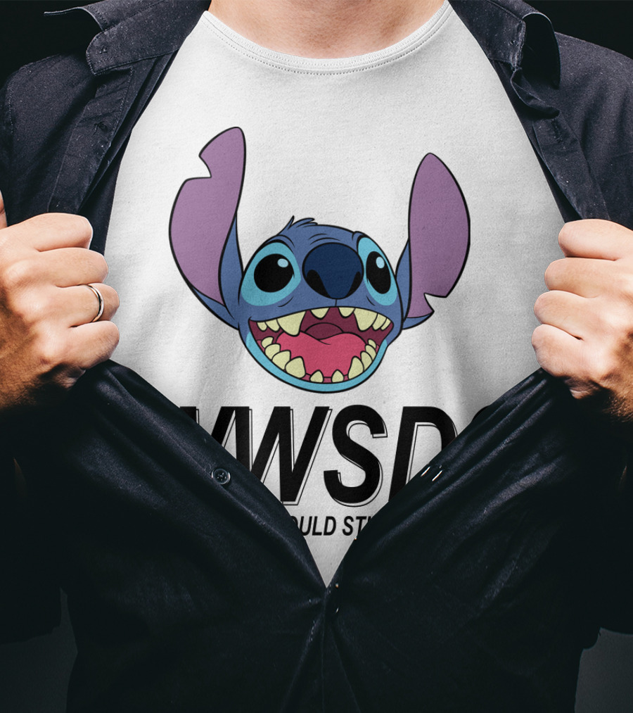 Lilo And Stitch WWSD What Would Stitch Do Cute Alien Character Face T-Shirt