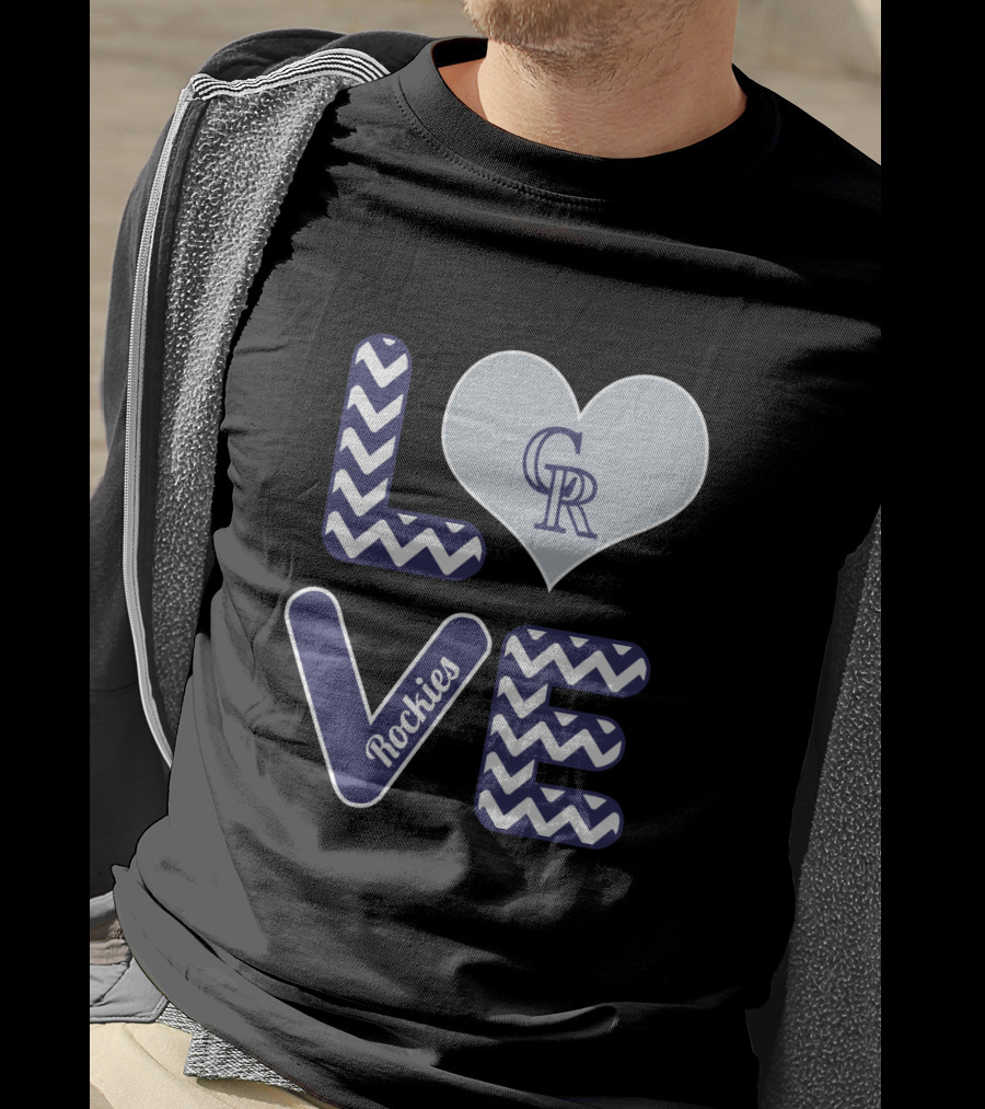 Love Colorado Rockies Heart T-Shirt
