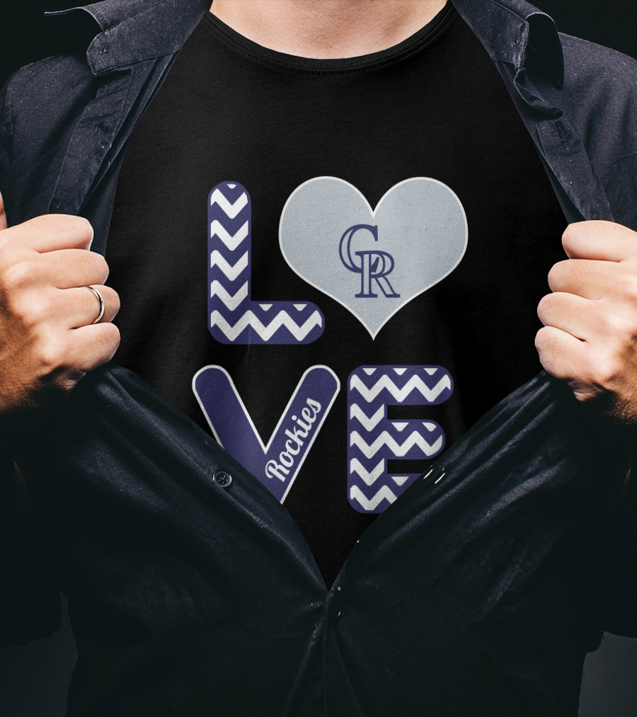 Love Colorado Rockies Heart T-Shirt