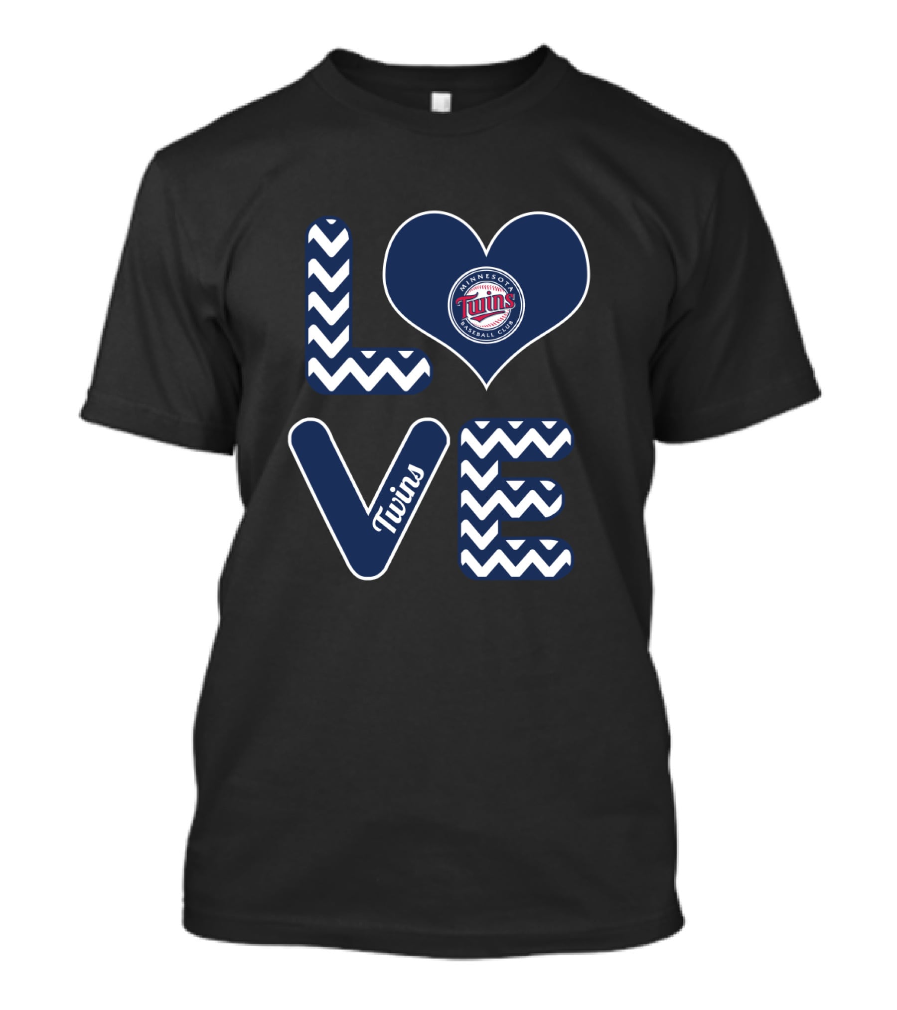 Love Minnesota Twins Heart Fans Baseball Club Twins T-Shirt