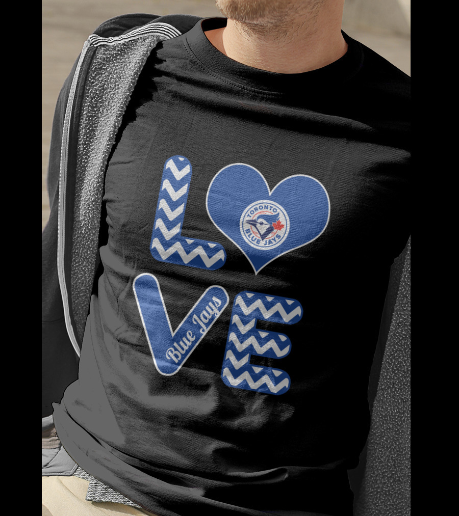 Toronto Blue Jays Love Heart Logo Fan Baseball T-Shirt
