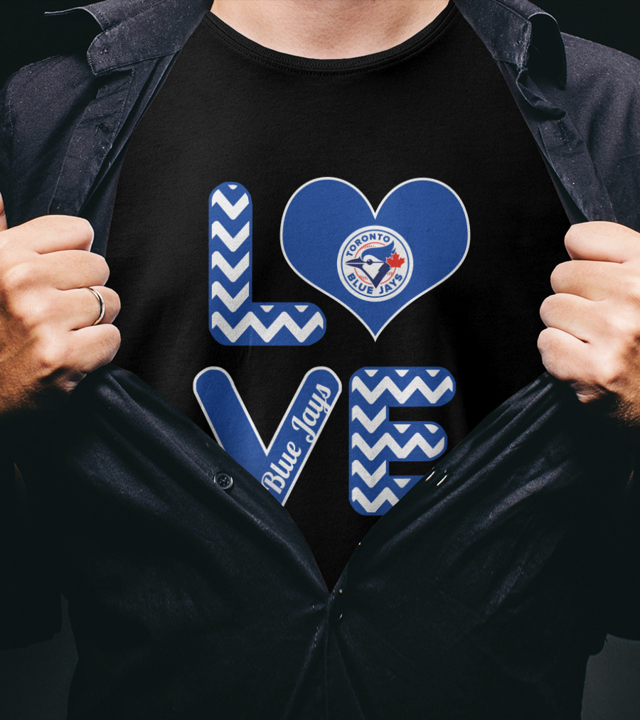 Toronto Blue Jays Love Heart Logo Fan Baseball T-Shirt