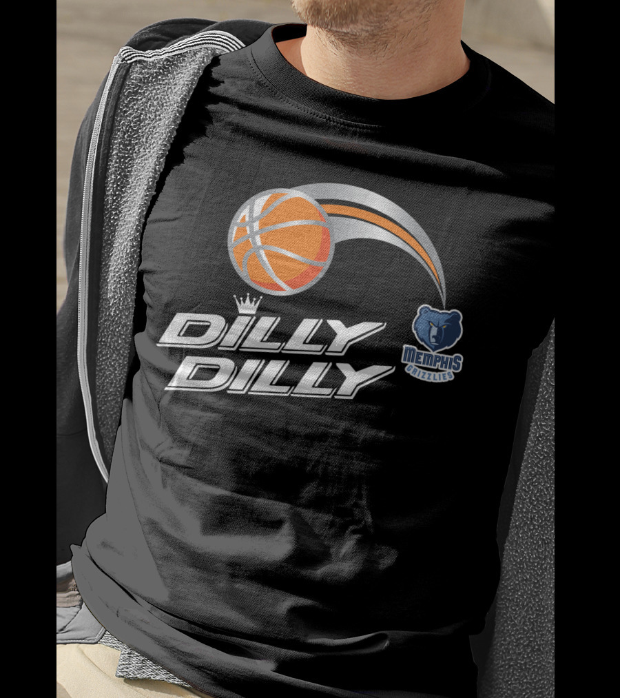 Memphis Grizzlies Dilly Dilly Basketball Logo With Orange Basketball And Bear T-Shirt