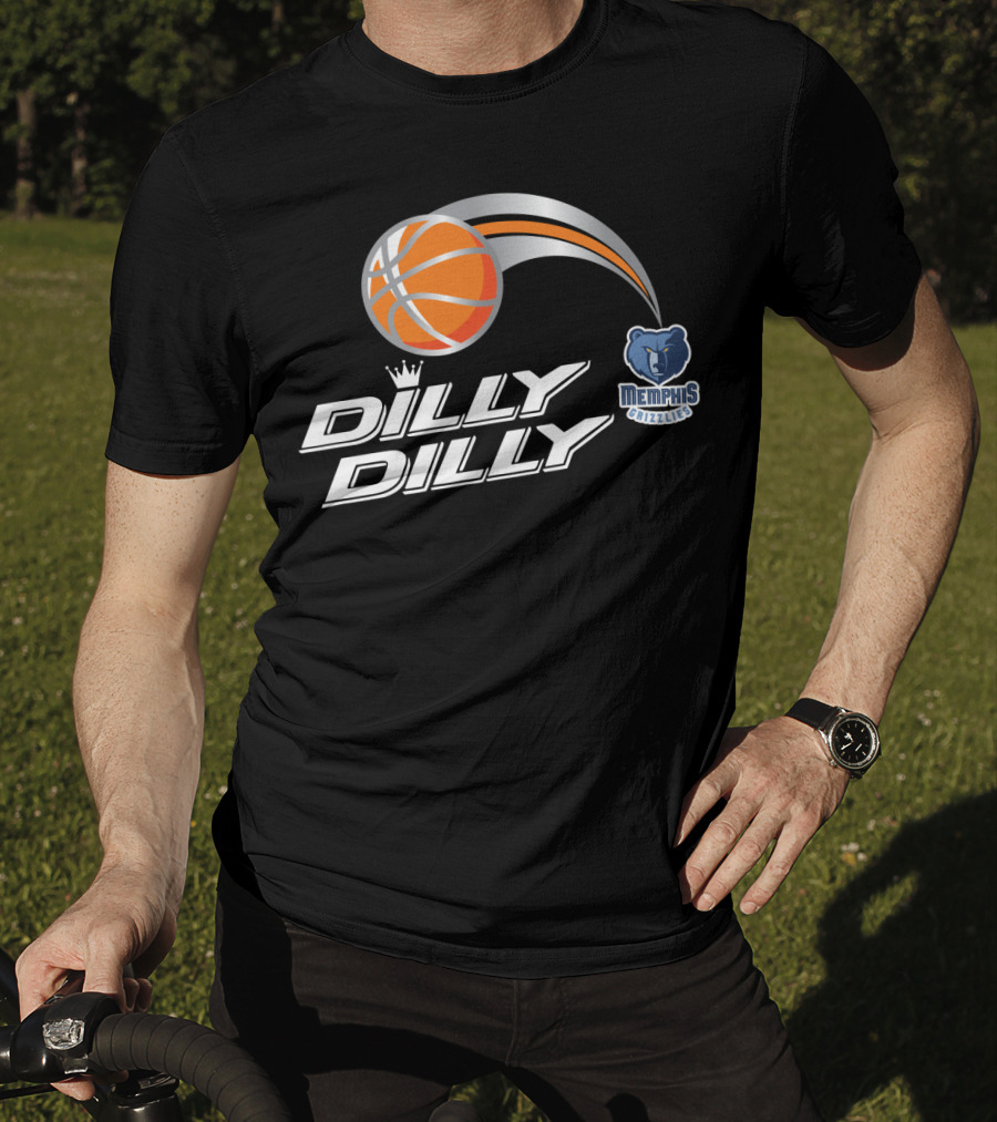Memphis Grizzlies Dilly Dilly Basketball Logo With Orange Basketball And Bear T-Shirt