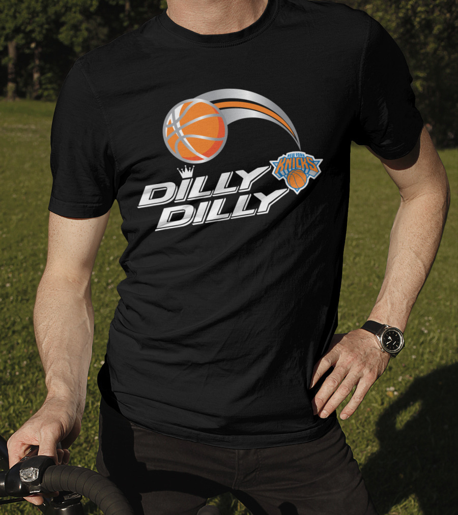 New York Knicks Dilly Dilly Basketball Logo And Orange Basketball T-Shirt