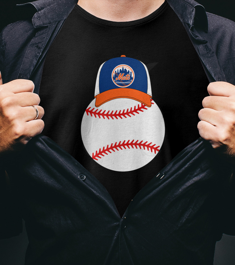 New York Mets Mickey Mouse Baseball Cap T-Shirt