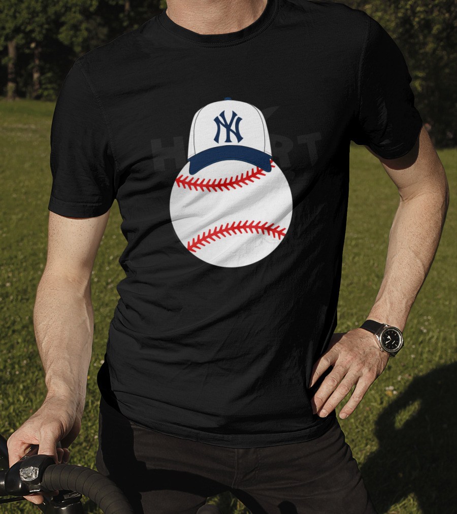 NY Yankees Mickey Baseball Heart T-Shirt