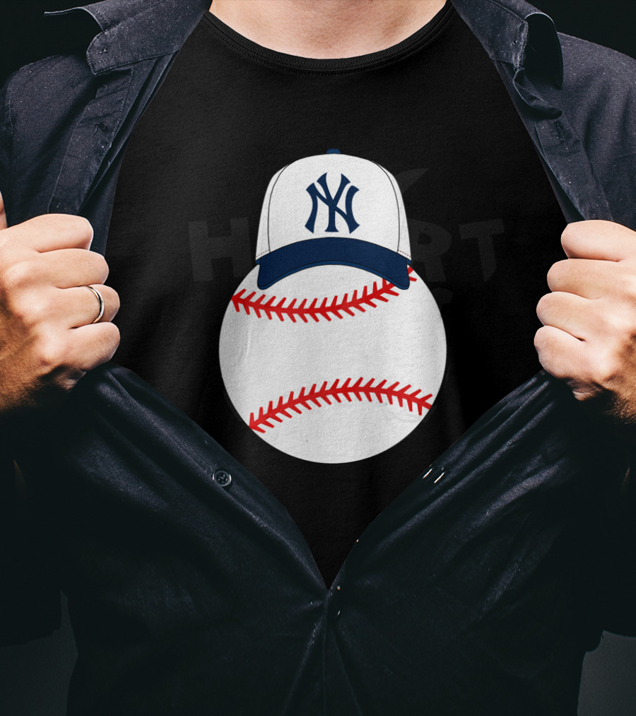 NY Yankees Mickey Baseball Heart T-Shirt