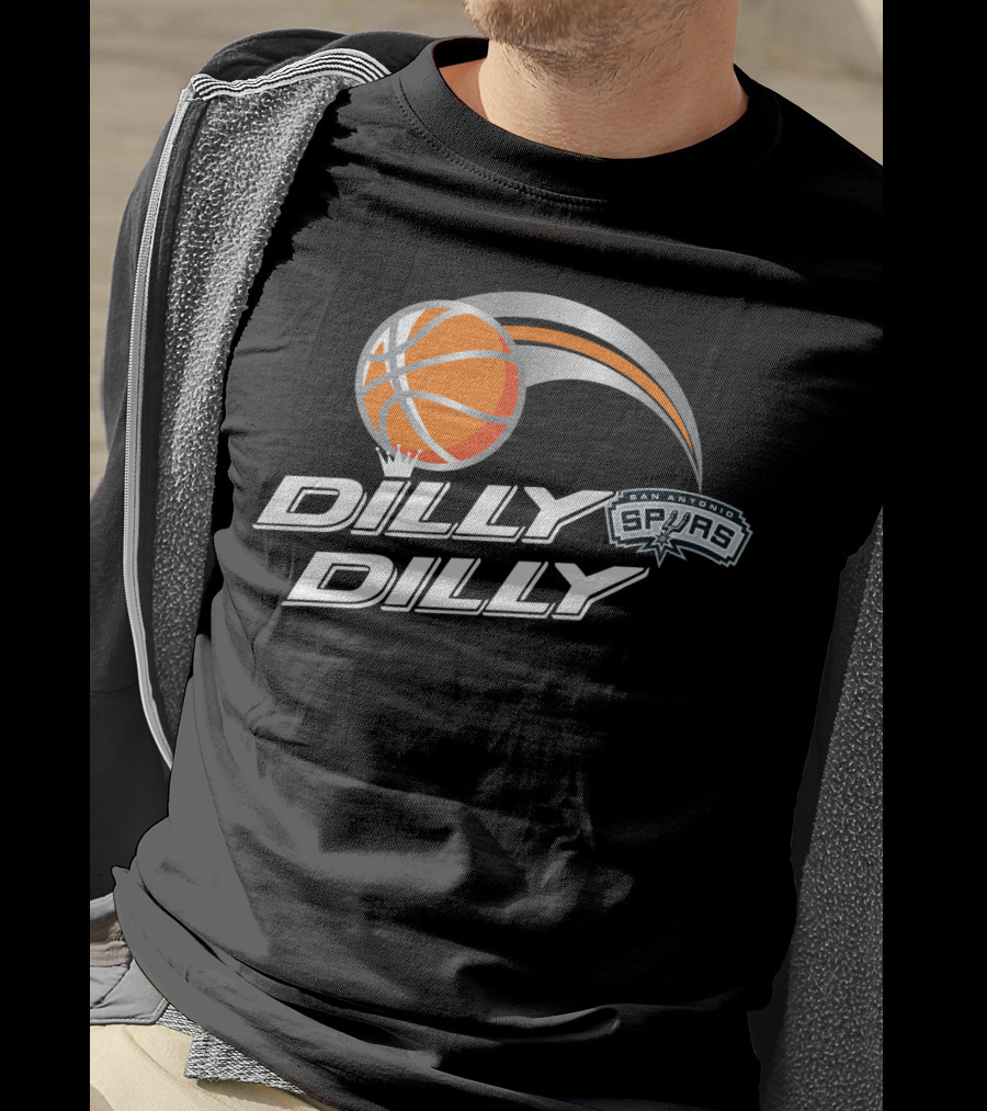San Antonio Spurs Dilly Dilly Basketball Logo With Orange Basketball And Crown T-Shirt