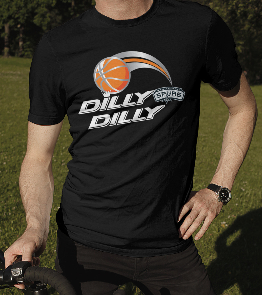 San Antonio Spurs Dilly Dilly Basketball Logo With Orange Basketball And Crown T-Shirt