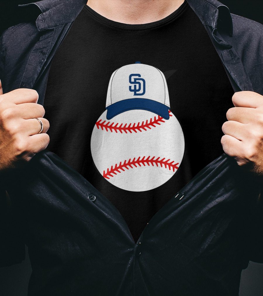 San Diego Padres Mickey Mouse Baseball Cap T-Shirt