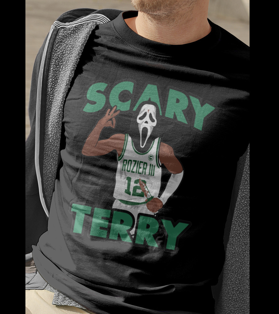 Scary Terry Rozier Iii 12 Basketball Ghostface Mask T-Shirt