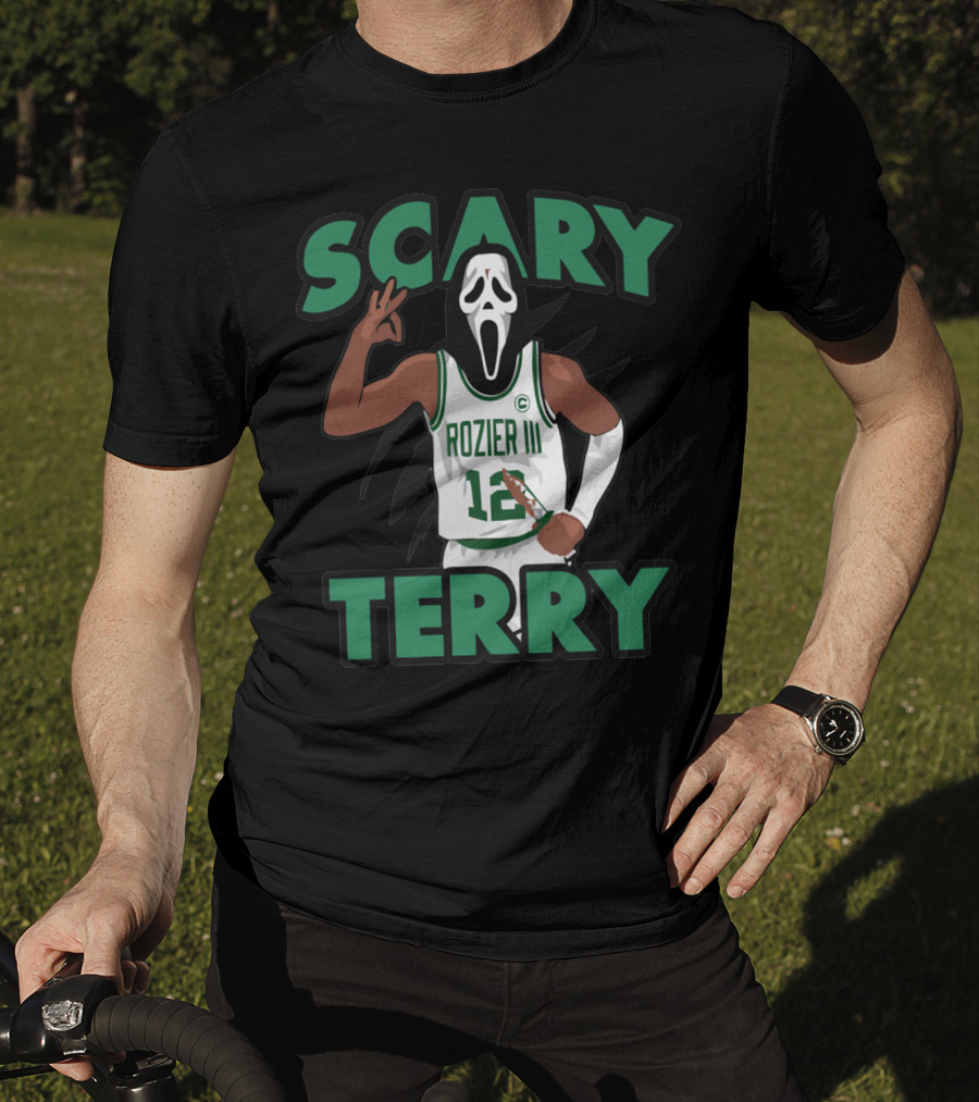 Scary Terry Rozier Iii 12 Basketball Ghostface Mask T-Shirt