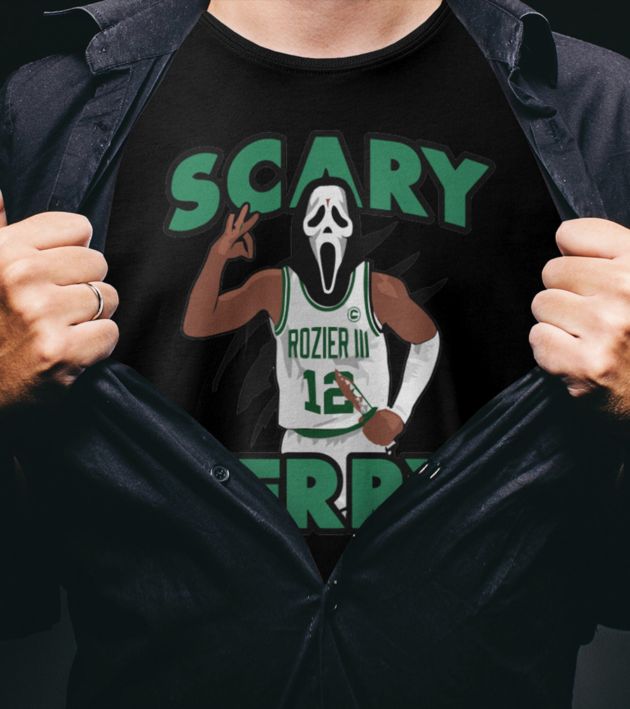 Scary Terry Rozier Iii 12 Basketball Ghostface Mask T-Shirt