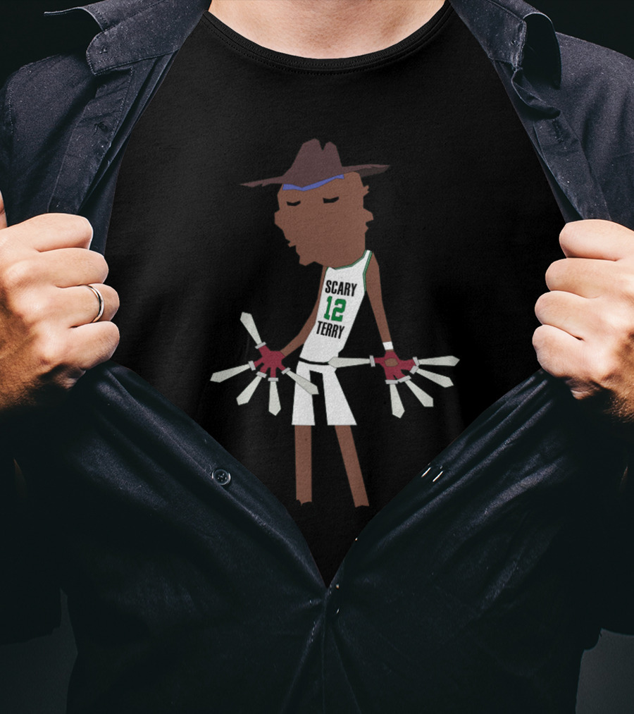 Scary Terry 12 Cartoon Character Basketball Claws T-Shirt