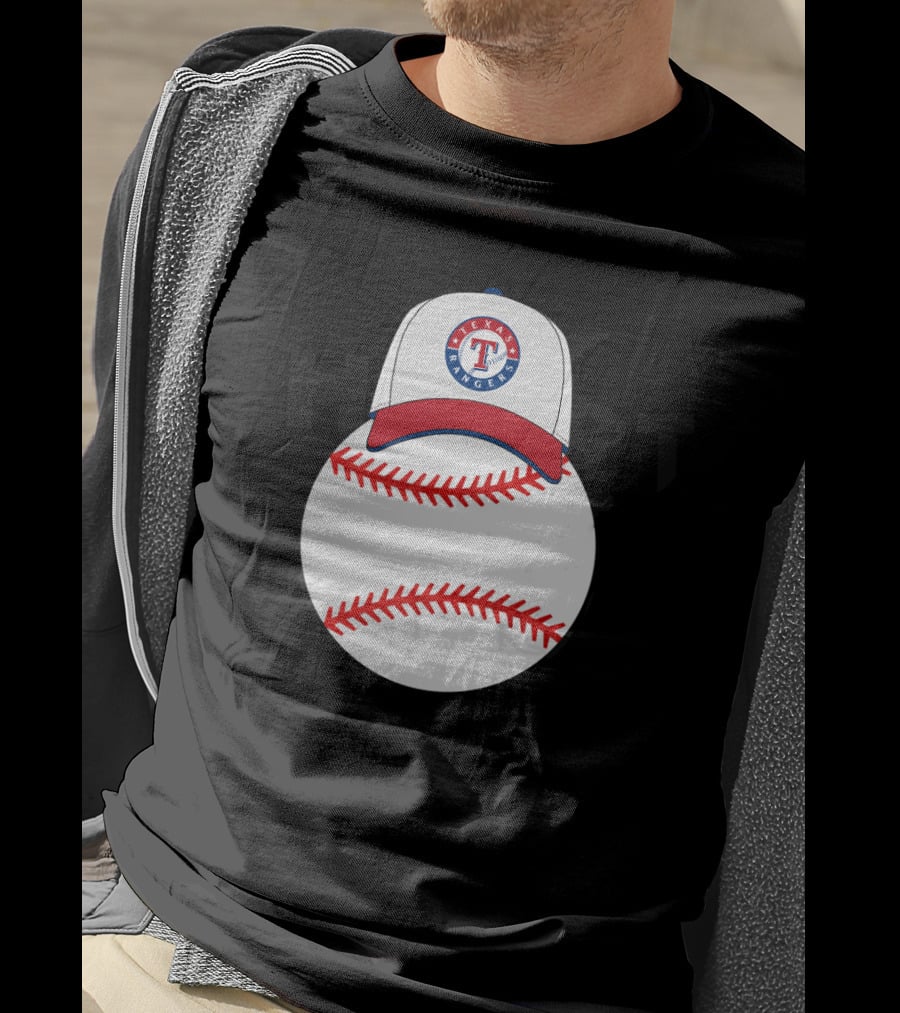 Texas Rangers Mickey Mouse Ear Baseball Cap T-Shirt