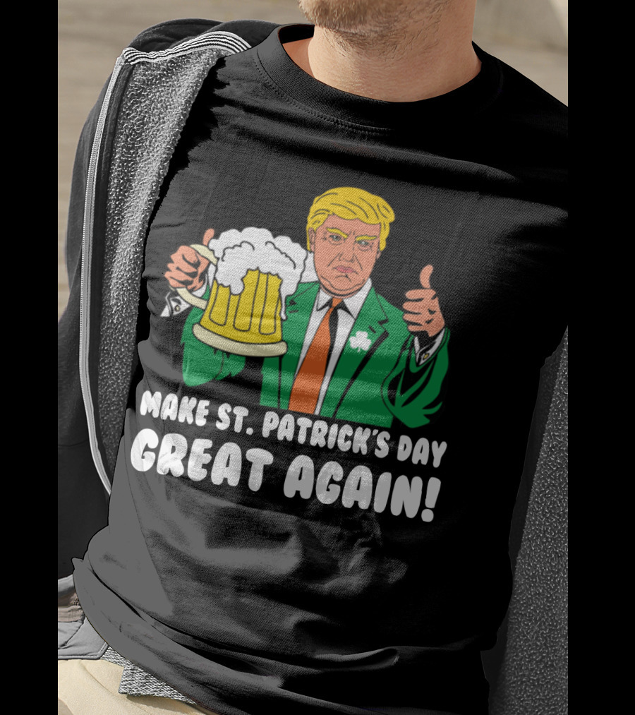 Make St. Patrick's Day Great Again Trump Thumbs Up Beer Mug T-Shirt