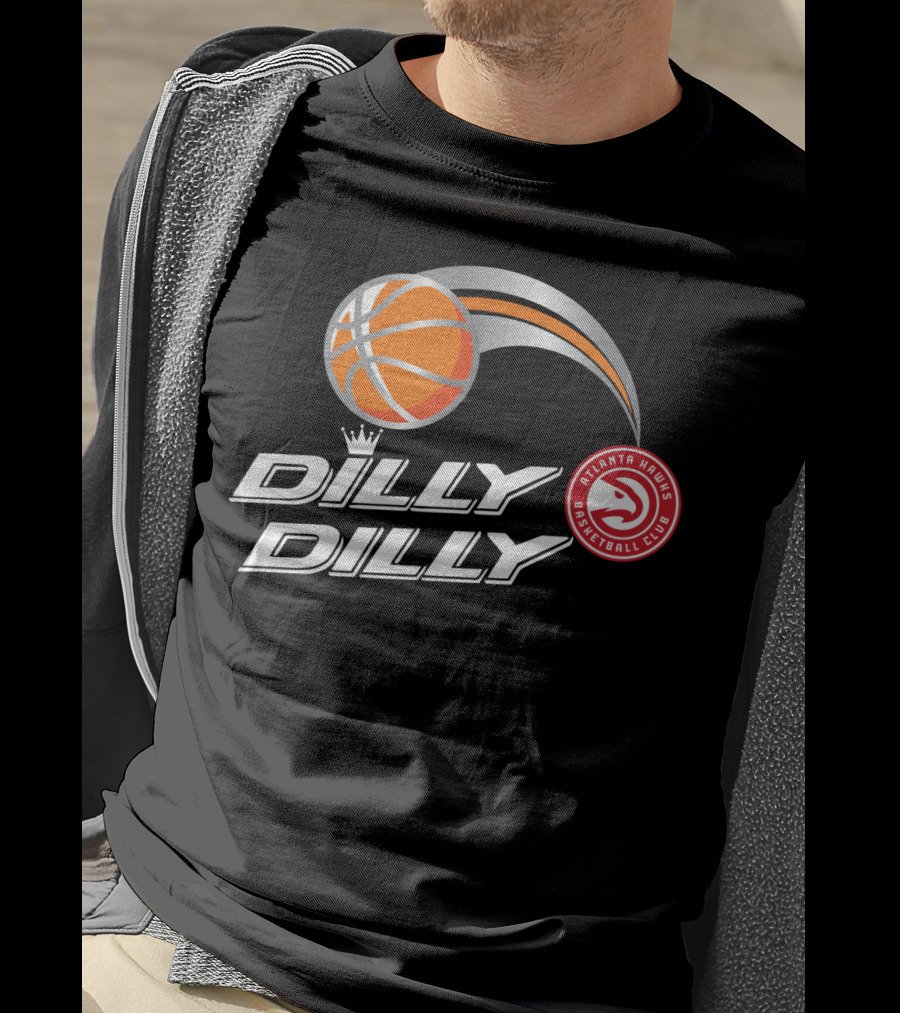Atlanta Hawks Basketball Club Dilly Dilly Logo Basketball T-Shirt