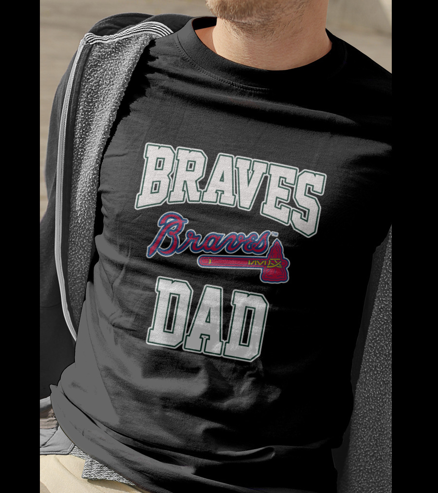 Braves Dad Atlanta Braves Iconic Logo Baseball T-Shirt