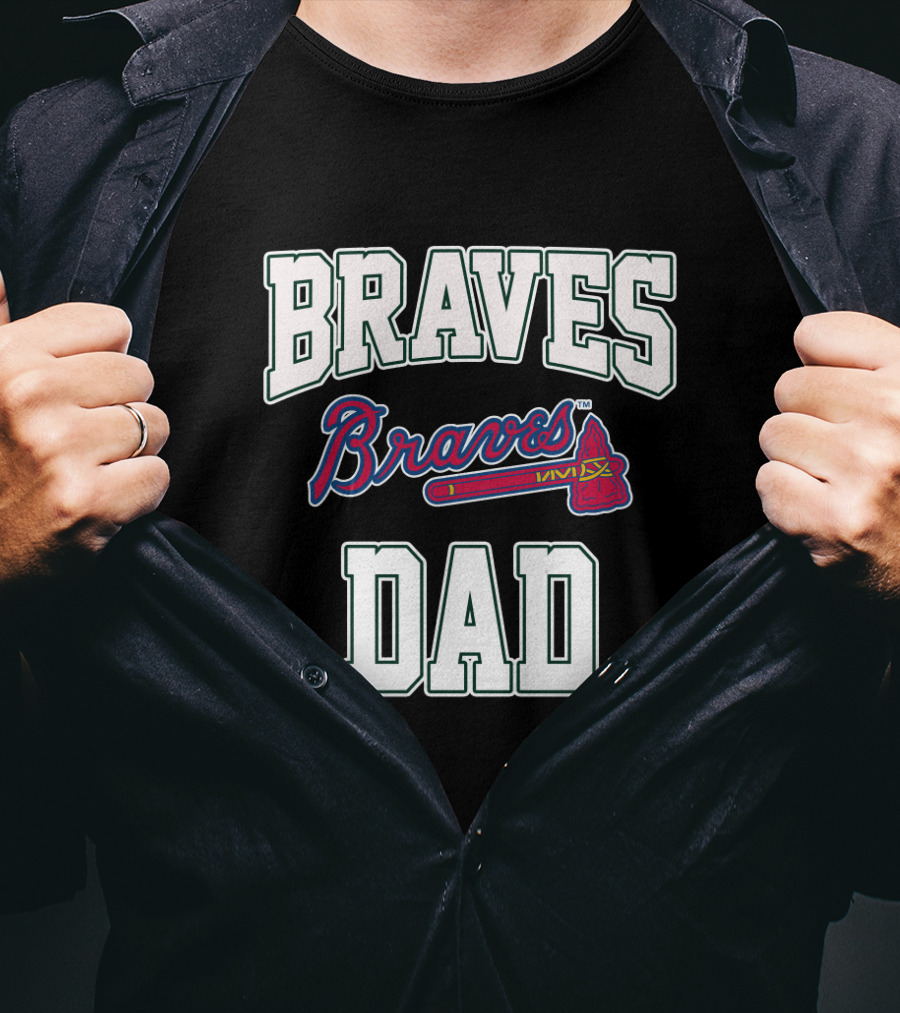 Braves Dad Atlanta Braves Iconic Logo Baseball T-Shirt