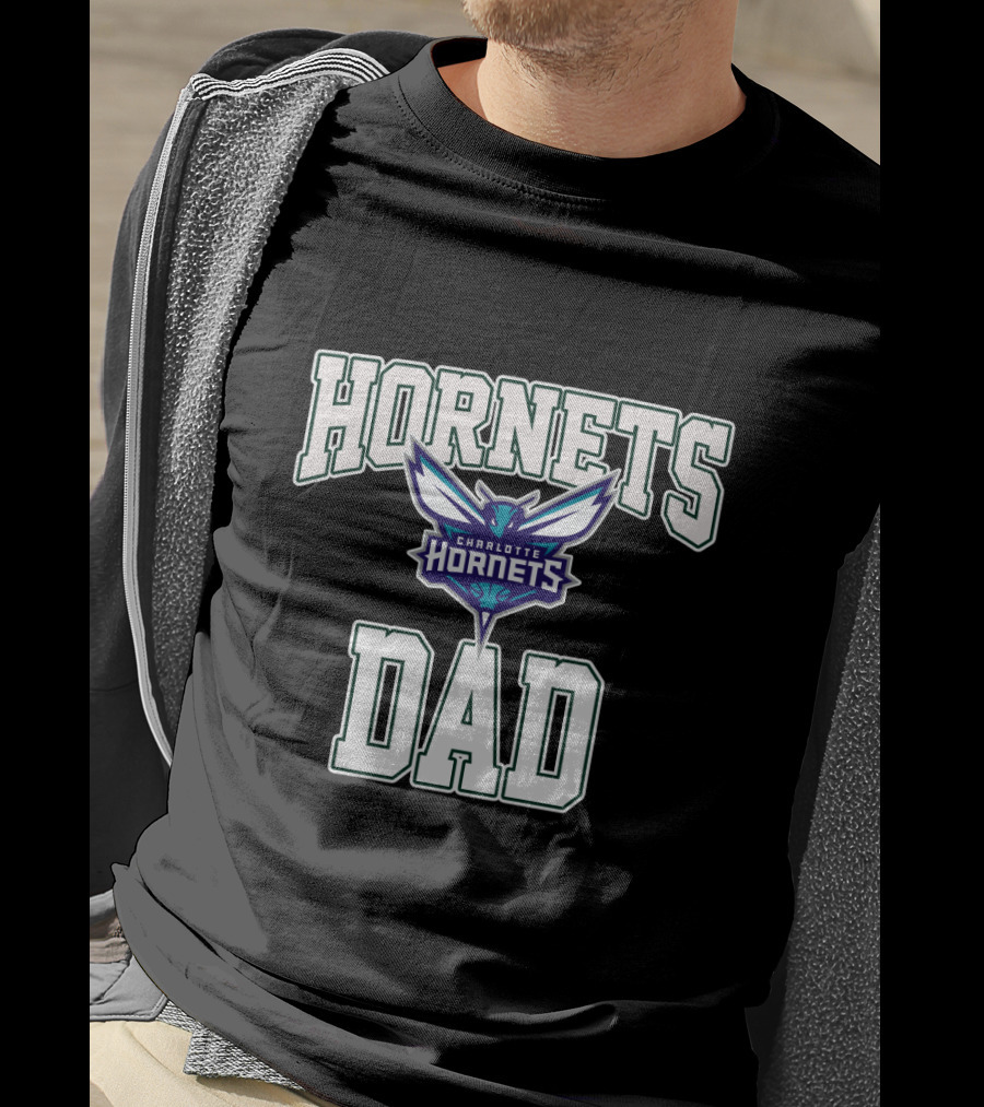 Charlotte Hornets Dad Fathers Day T-Shirt