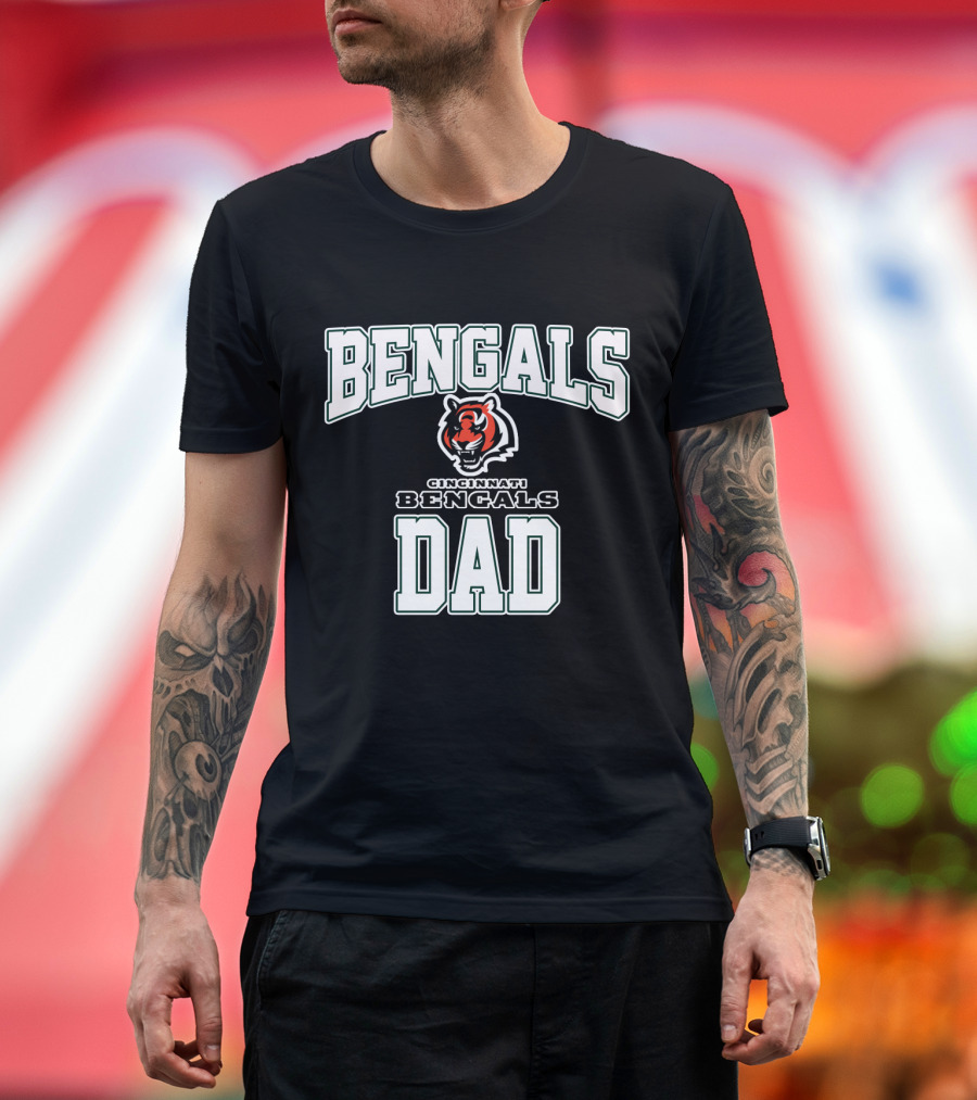 Cincinnati Bengals Dad Fathers Day Bengals Tiger T-Shirt