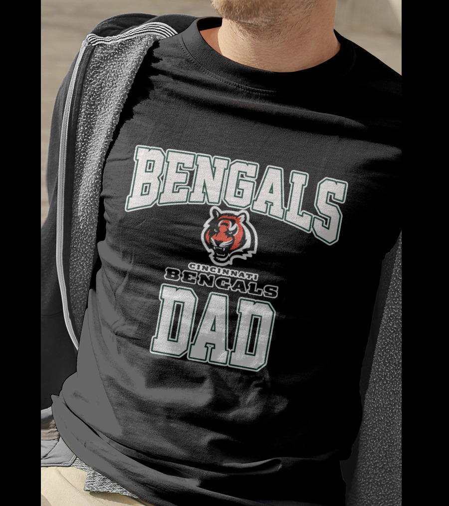 Cincinnati Bengals Dad Fathers Day Bengals Tiger T-Shirt