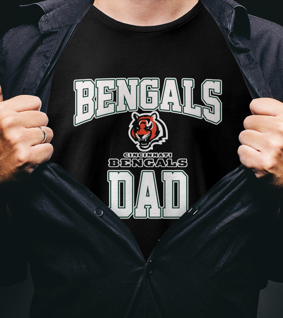 Cincinnati Bengals Dad Fathers Day Bengals Tiger T-Shirt