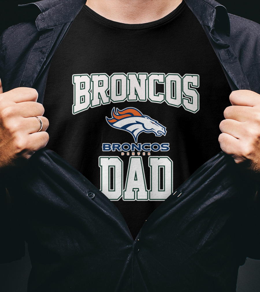 Broncos Dad Denver Fathers Day T-Shirt