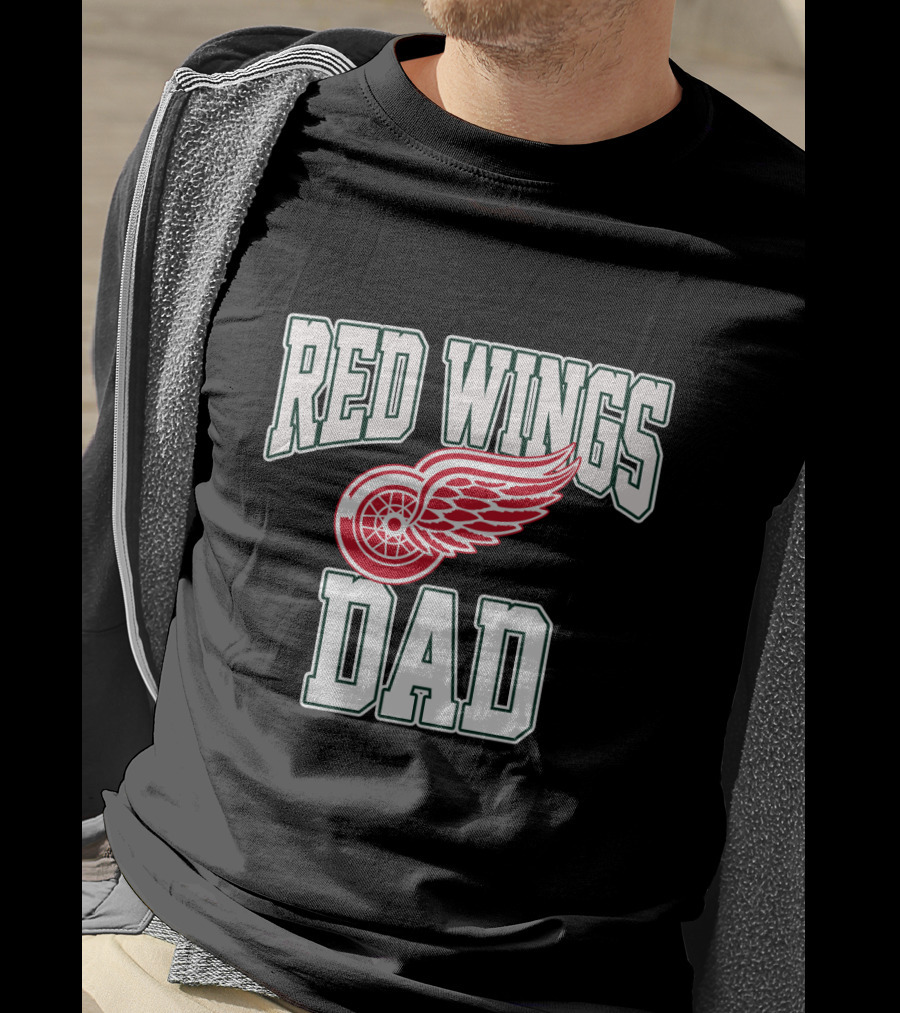 Detroit Red Wings Dad NHL Hockey Fan Gift T-Shirt
