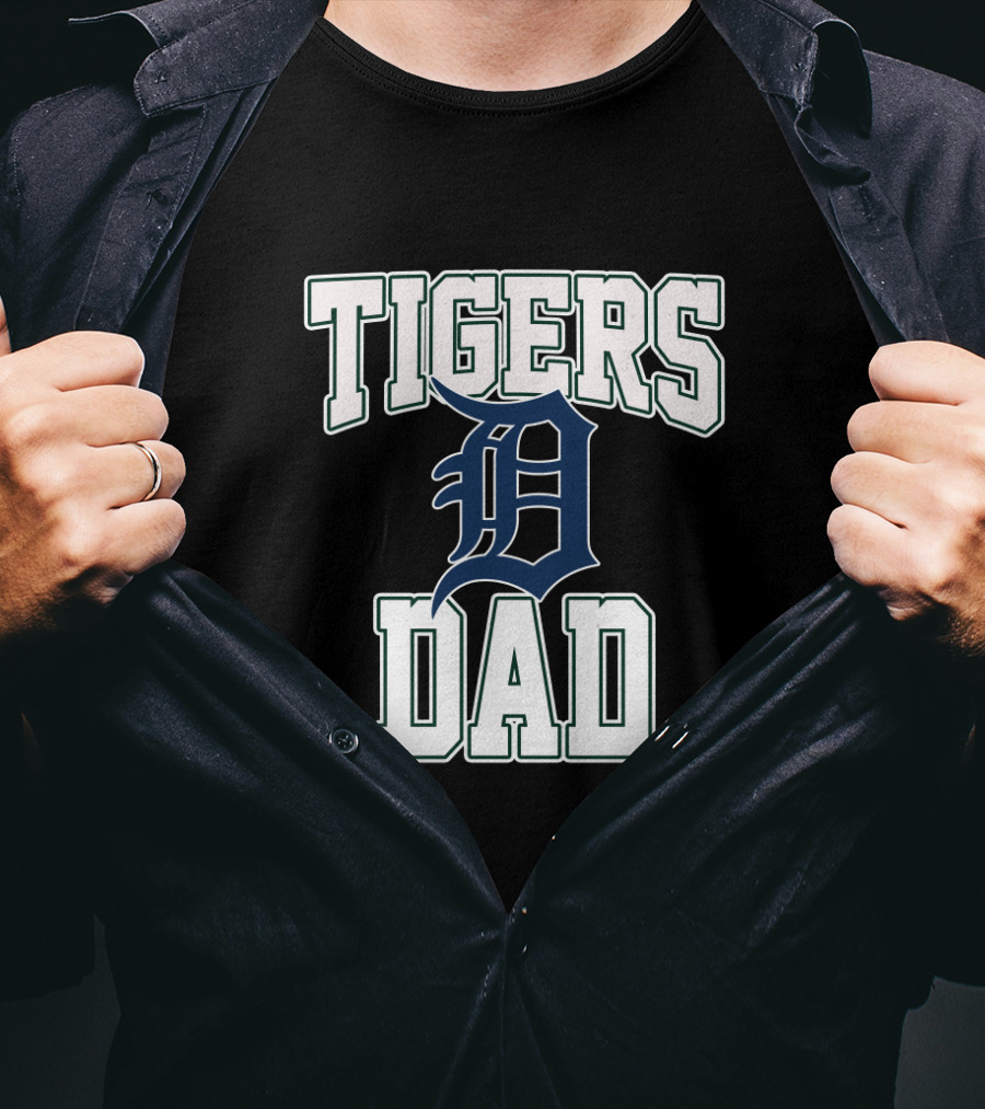 Tigers Dad Detroit Baseball Fan T-Shirt