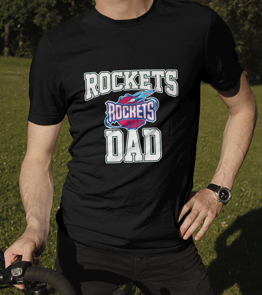 Rockets Dad Fathers Day Houston Basketball T-Shirt