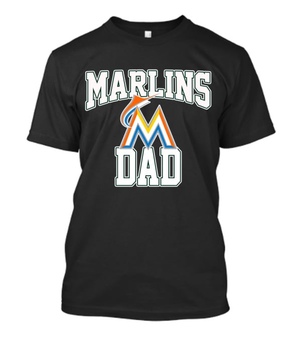 Marlins Dad Miami Baseball Fan Father's Pride T-Shirt