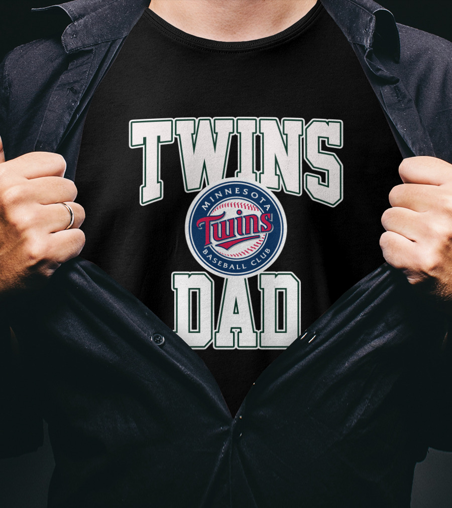Minnesota Twins Baseball Club Twins Dad T-Shirt