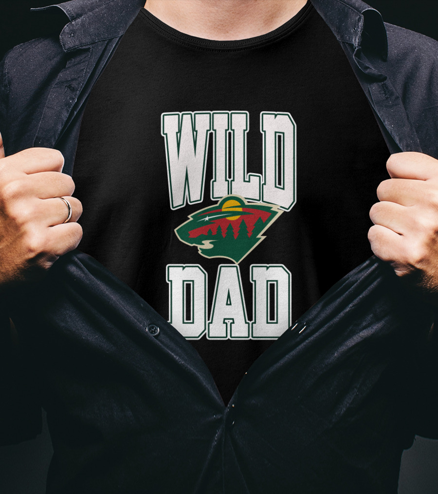 Minnesota Wild Dad Hockey Fan Tribute Team T-Shirt