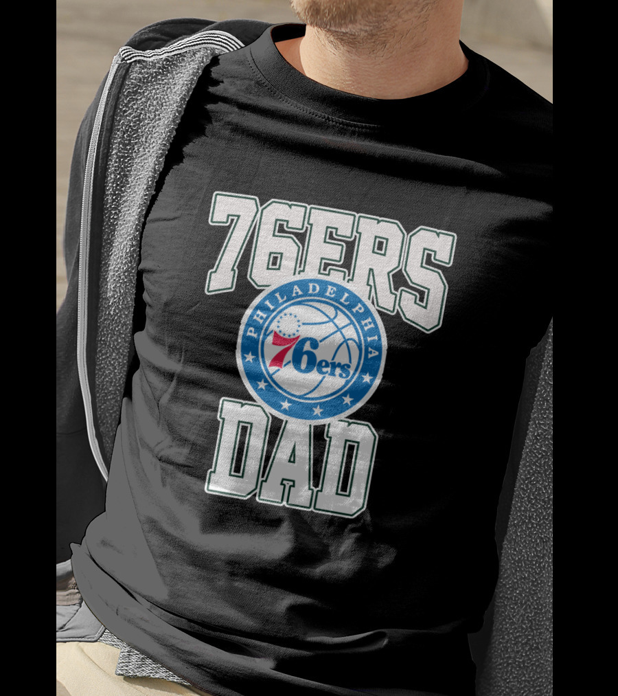 Philadelphia 76ers Dad Fathers Day Basketball Fan T-Shirt