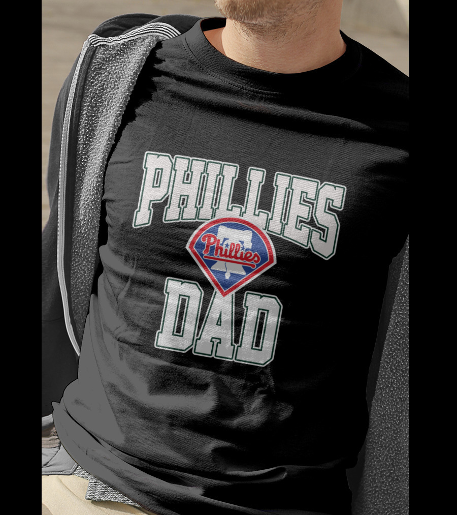 Philadelphia Phillies Dad Vintage Logo Lover T-Shirt