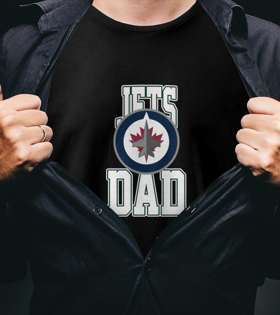 Jets Dad Winnipeg Logo Emblem T-Shirt