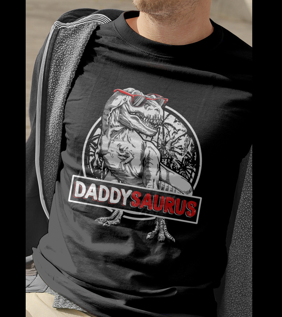 Daddysaurus T-Rex Father's Day Gifts Daddy Saurus T-Shirt