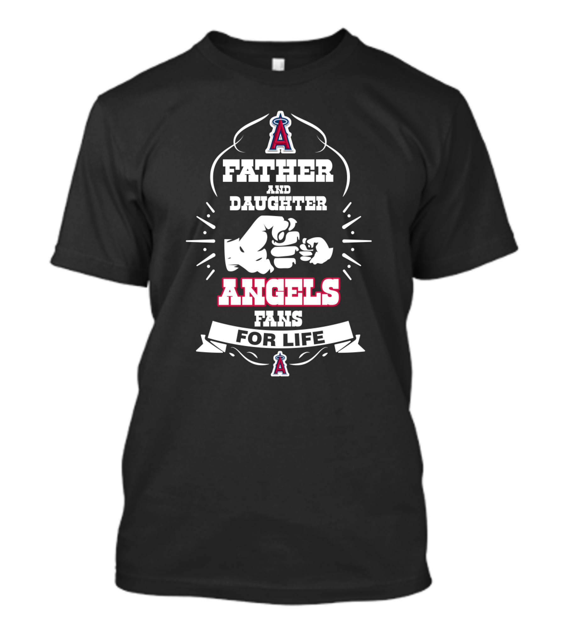 Father And Daughter Angels Fans For Life Los Angeles T-Shirt
