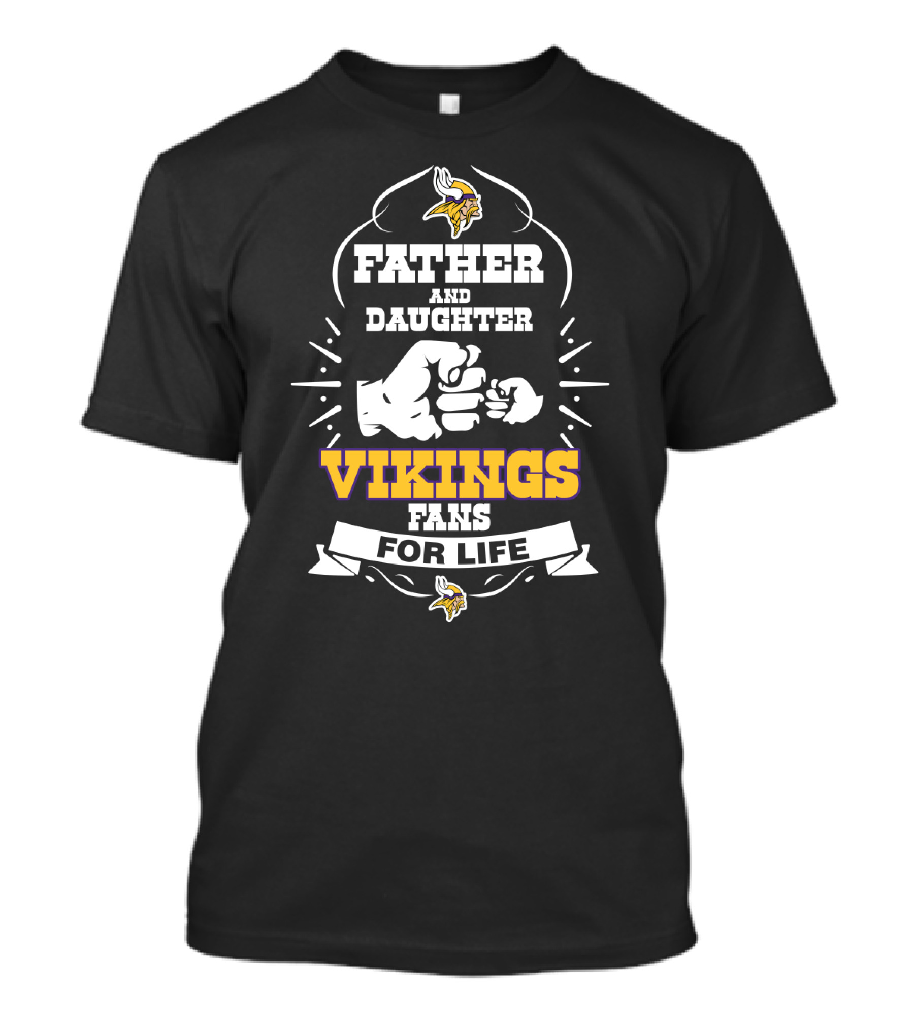 Father And Daughter Vikings Fans For Life Minnesota Vikings T-Shirt