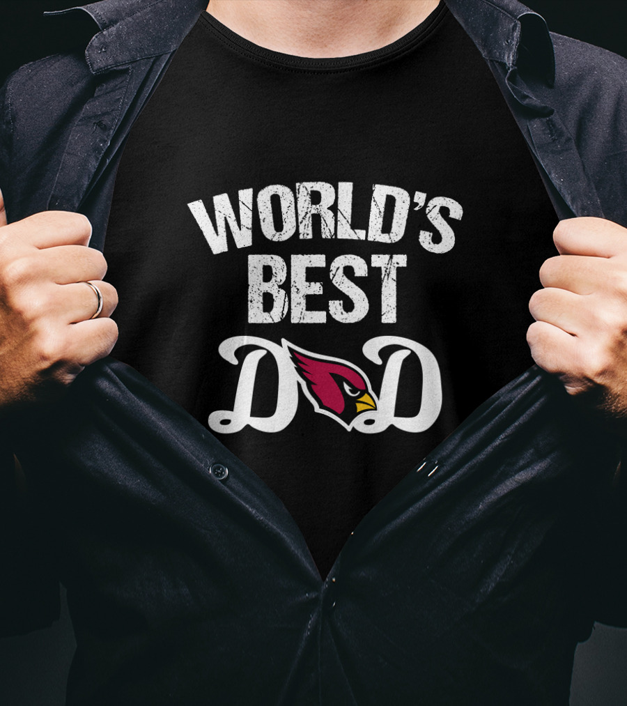World's Best Dad Arizona Cardinals Fan T-Shirt