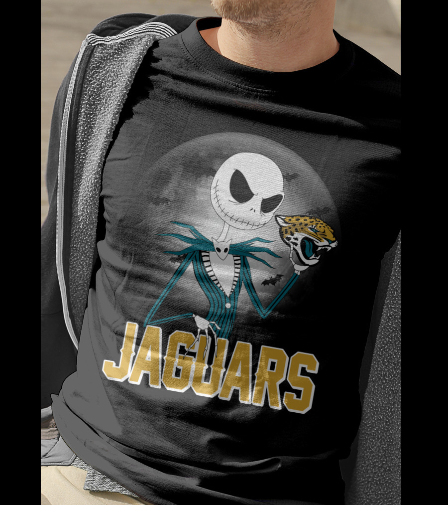Jack Skellington Halloween Jacksonville Jaguars T-Shirt