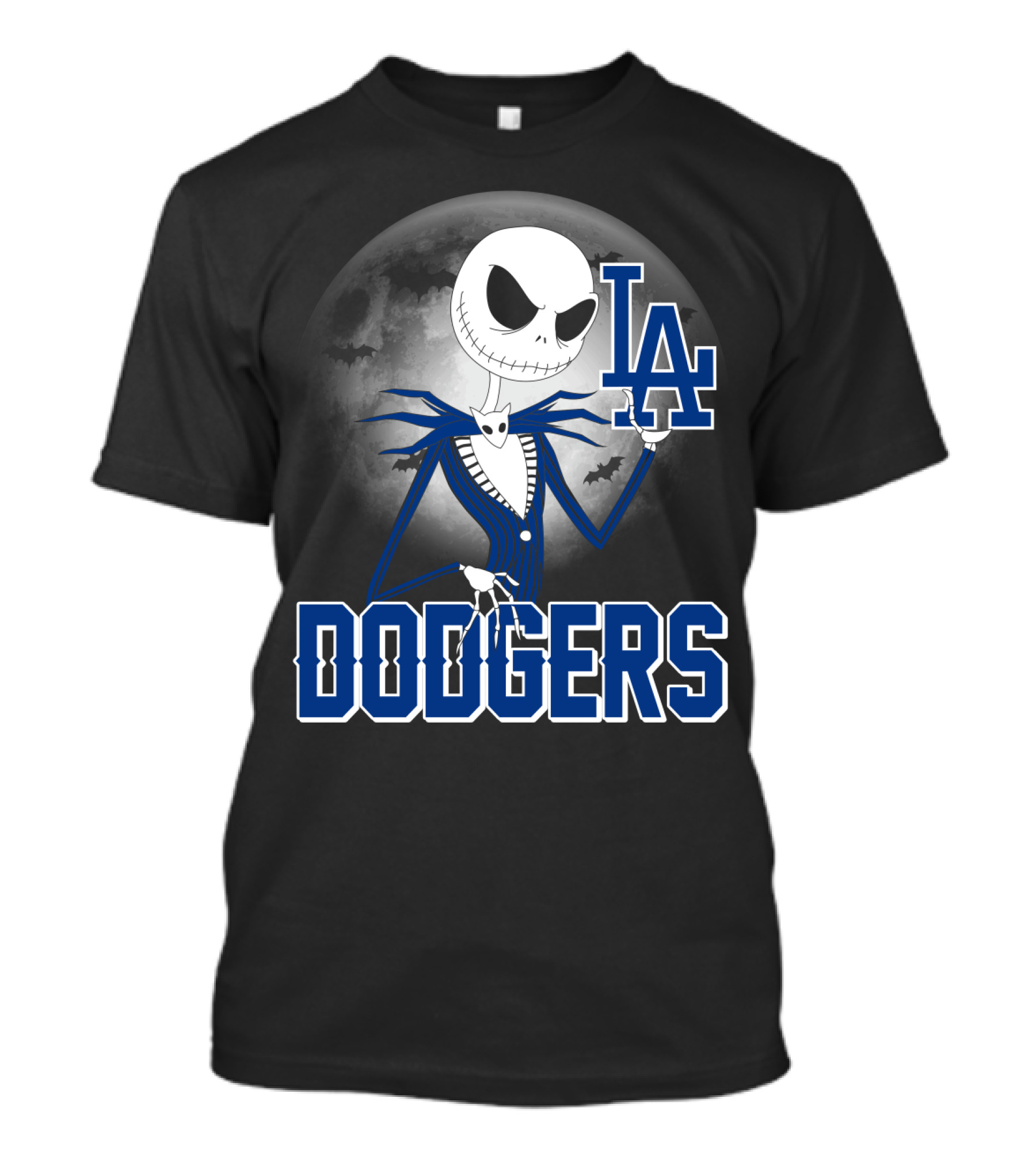 Jack Skellington Los Angeles Dodgers Halloween T-Shirt