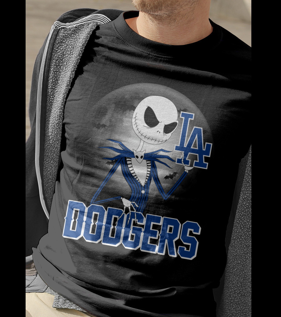 Jack Skellington Los Angeles Dodgers Halloween T-Shirt