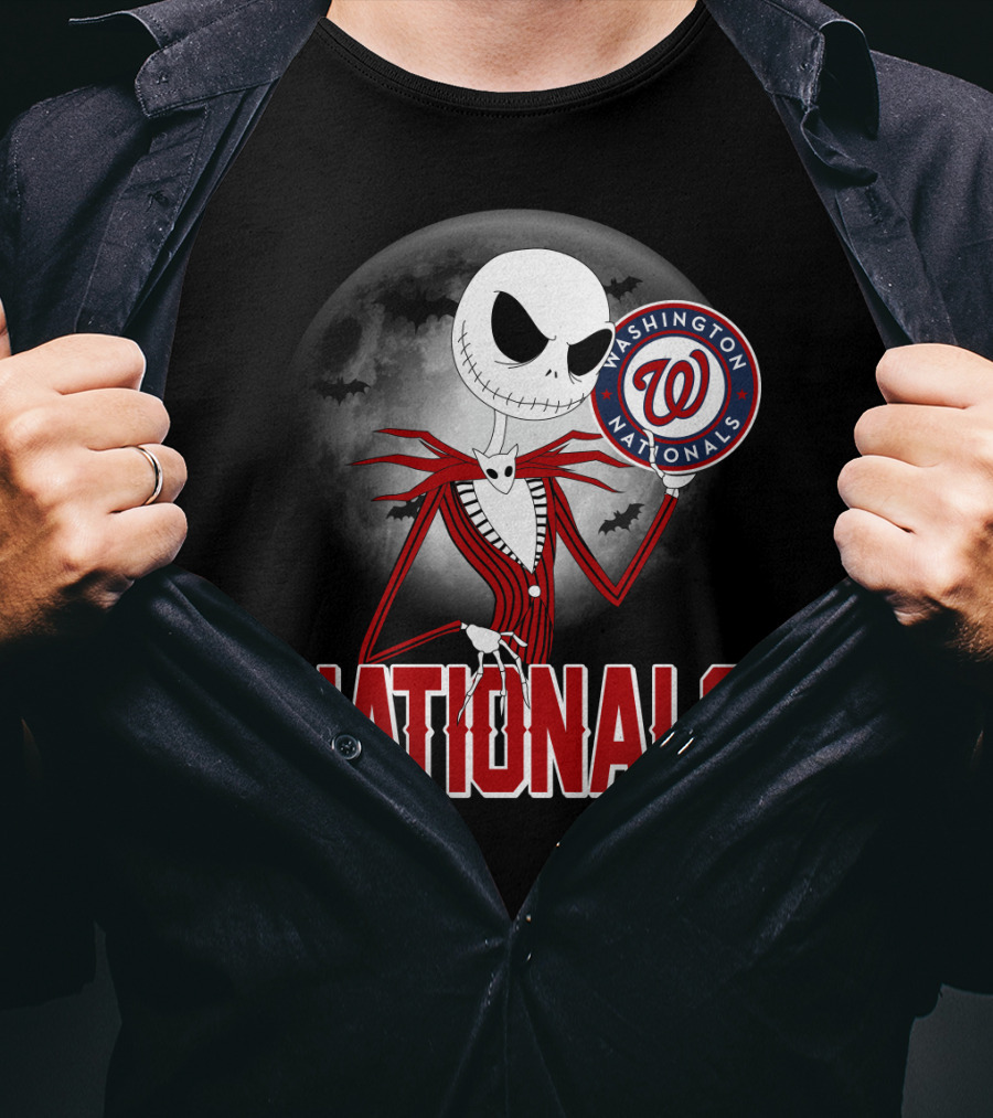 Washington Nationals Jack Skellington Halloween T-Shirt