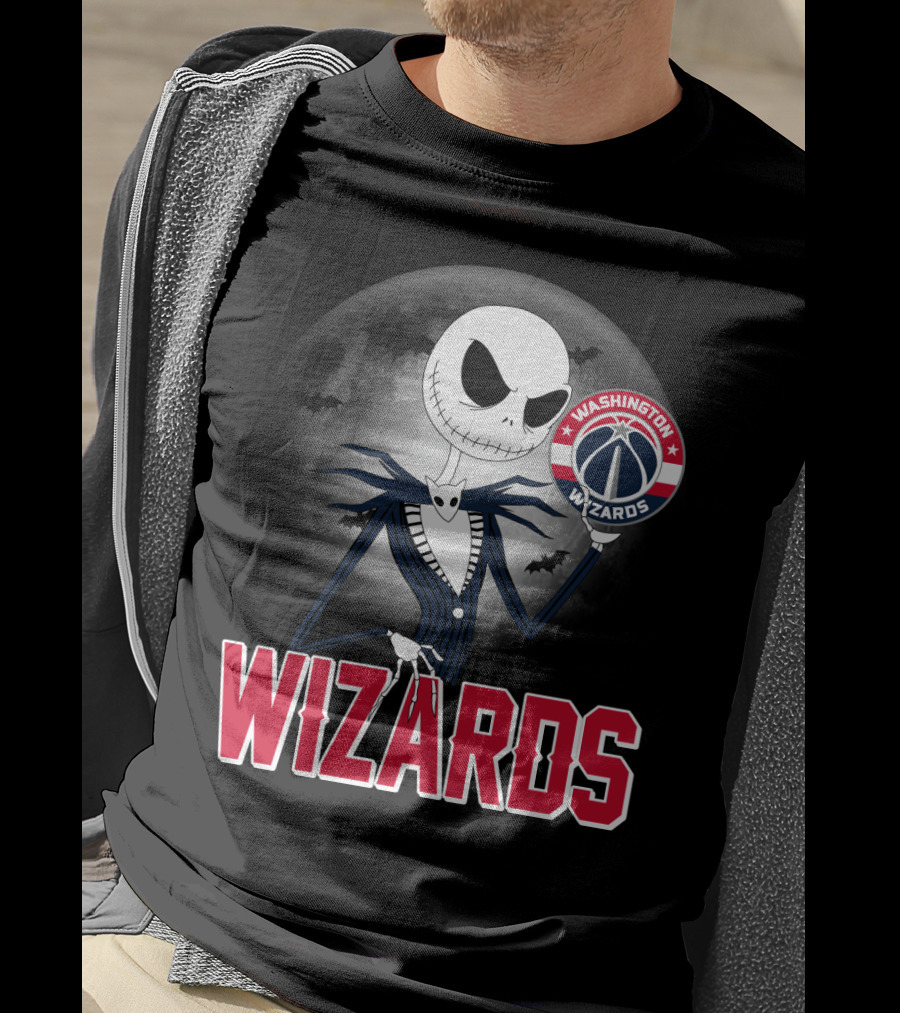 Jack Skellington Washington Wizards Halloween Moon T-Shirt