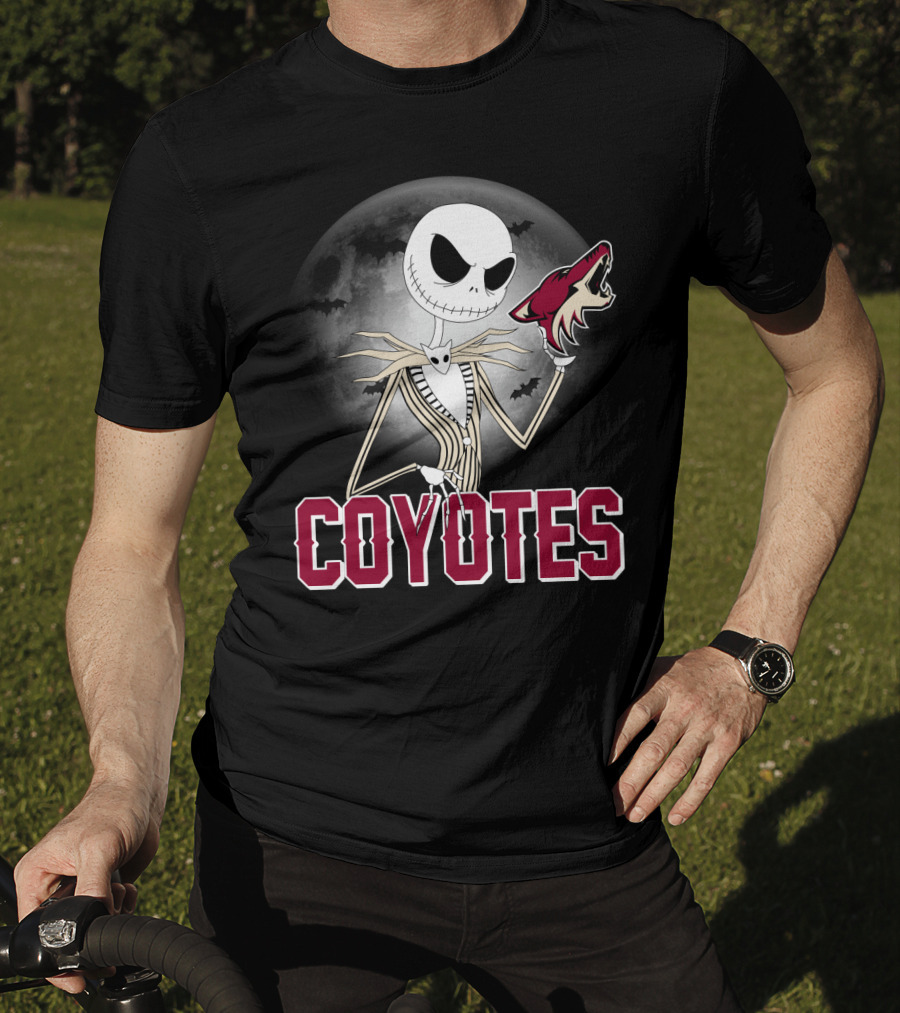 Jack Skellington Coyotes Halloween Moon Arizona T-Shirt